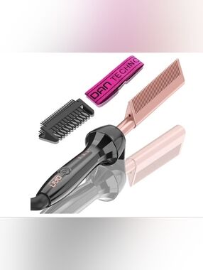 Hot Comb Straightener 500℉ Dual Voltage Electric 60 Min Auto Shut Off Rose Gold